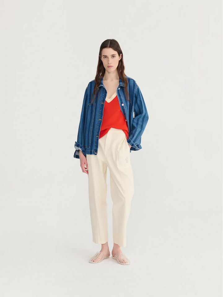 Stripe denim jacket