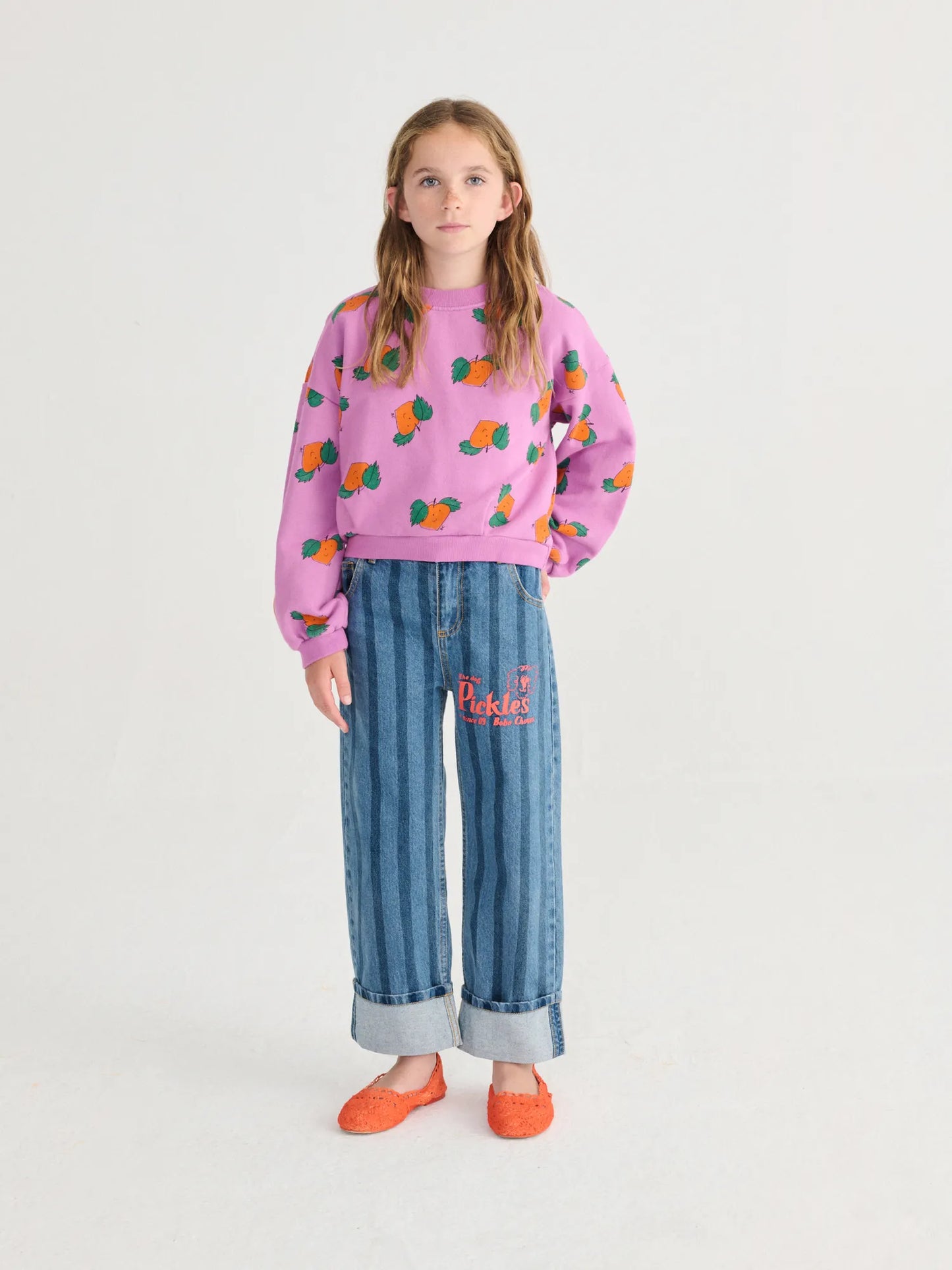 Dessuadora curta estampat Tangerine