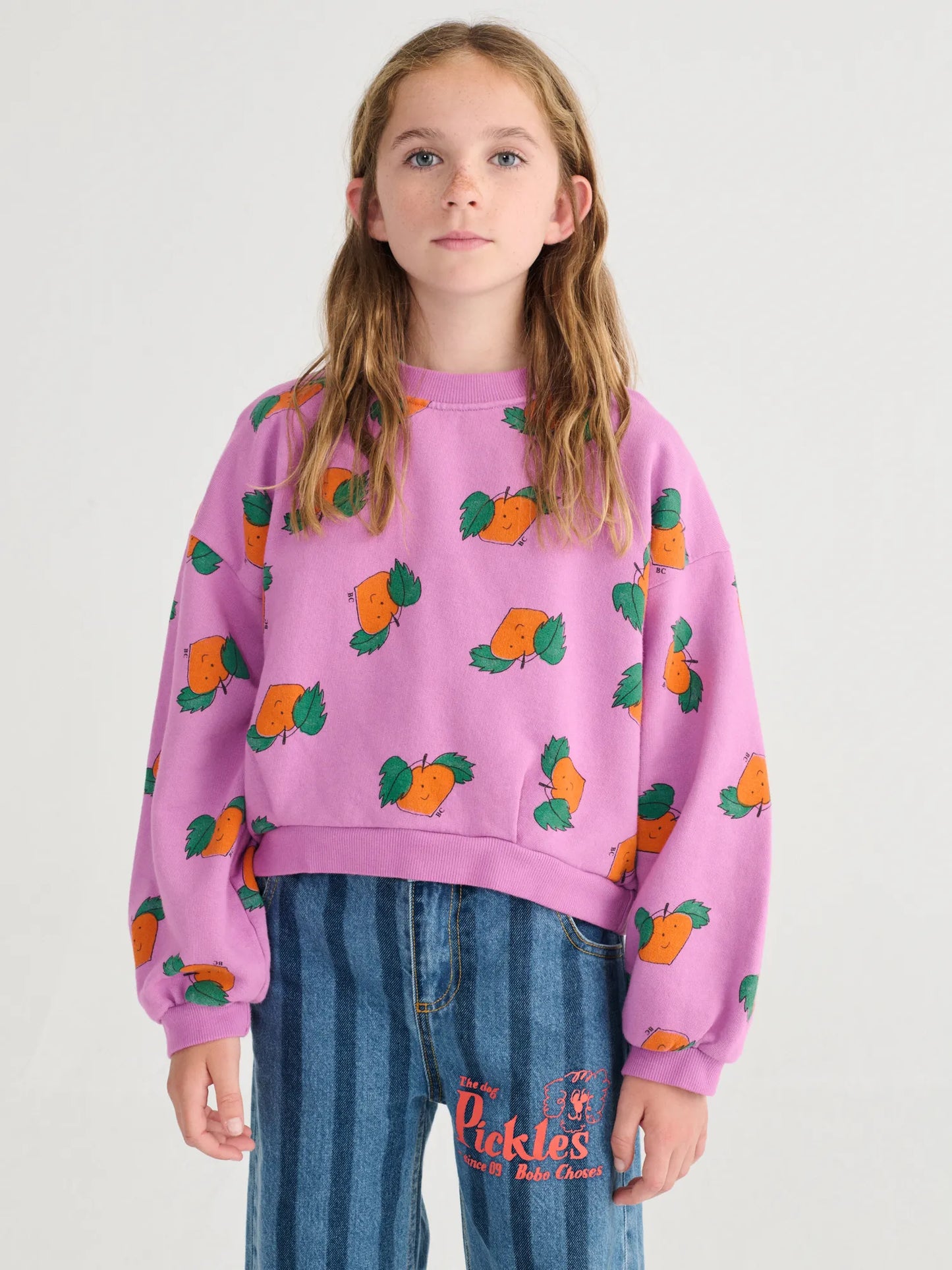Dessuadora curta estampat Tangerine