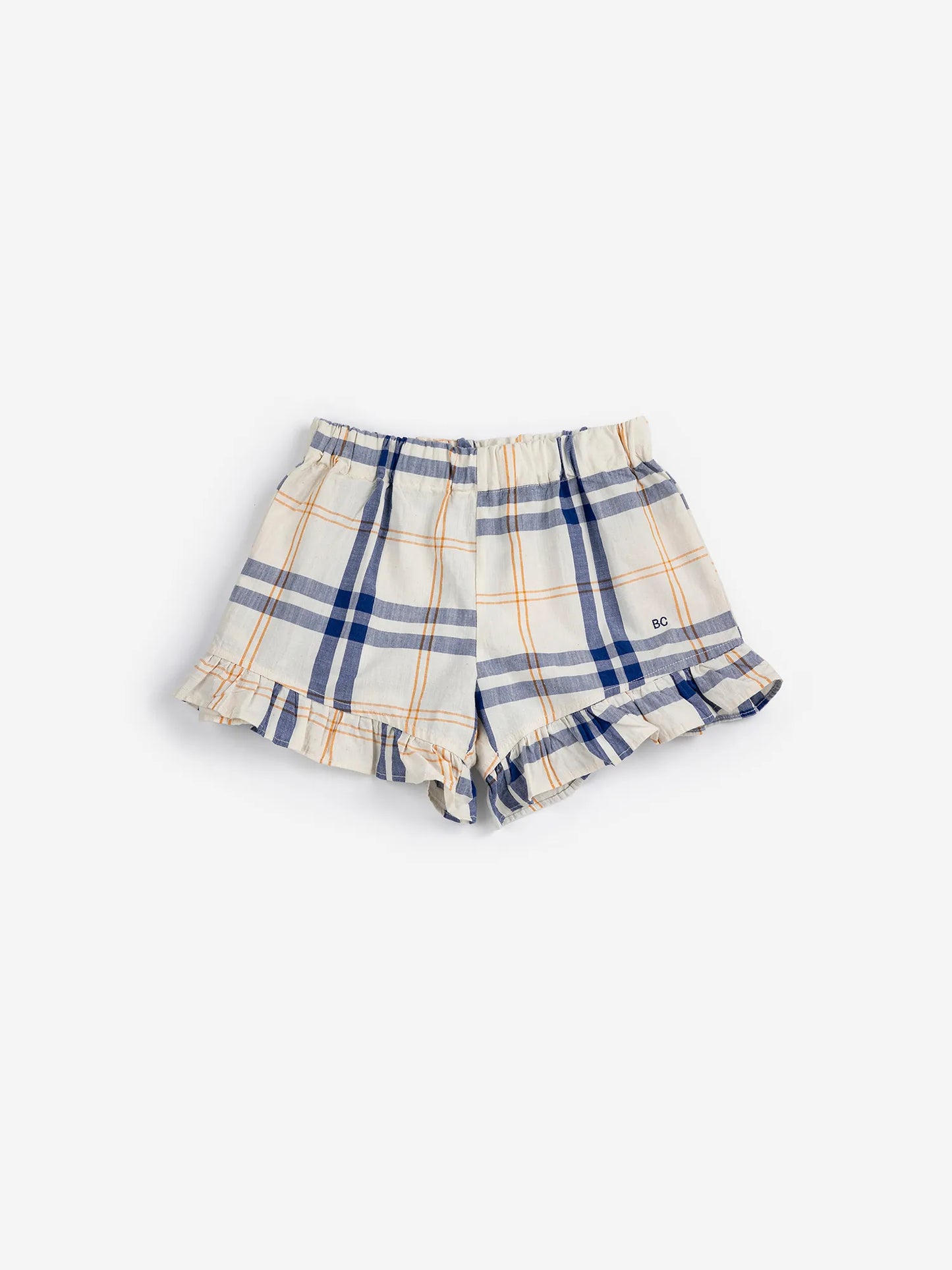 Fun Tartan ruffled woven shorts