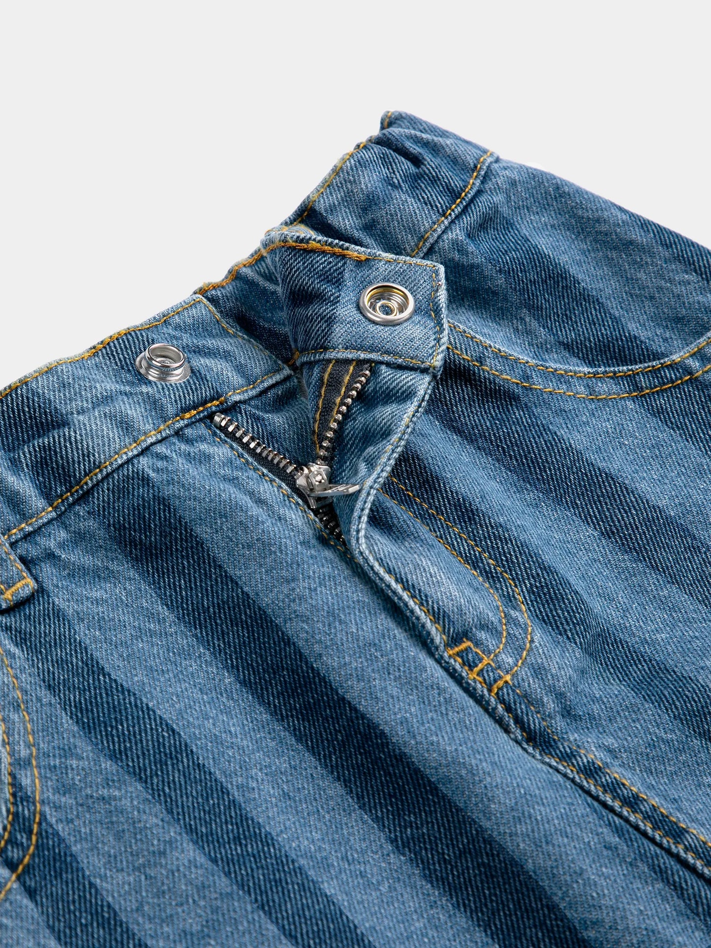 Pickles The Dog Striped denim skirt