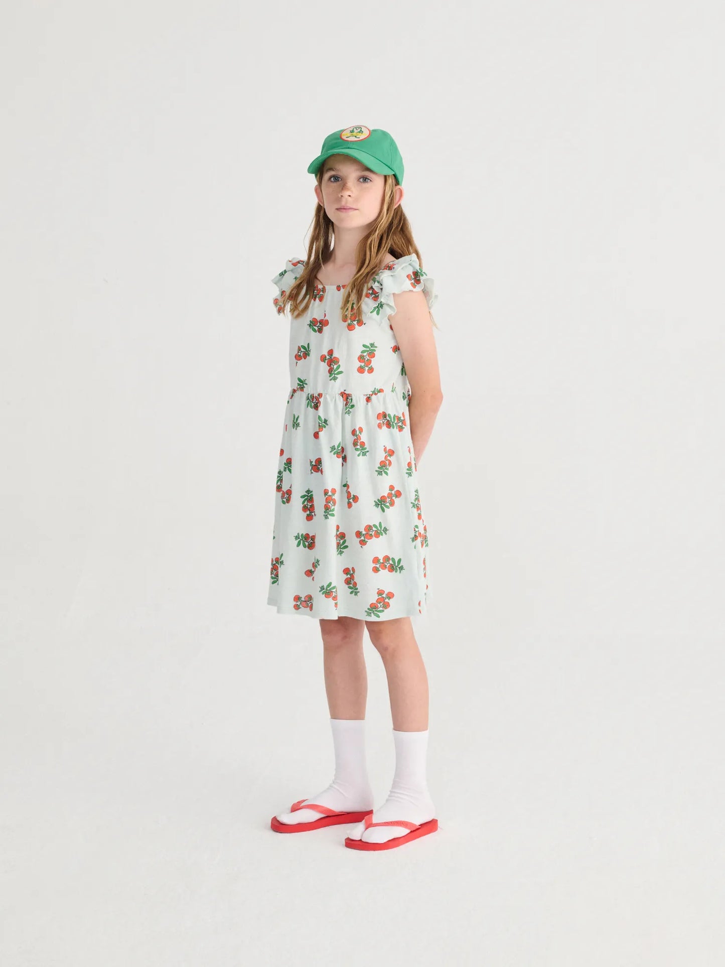 Juicy Tomatoes all over ruffled dress