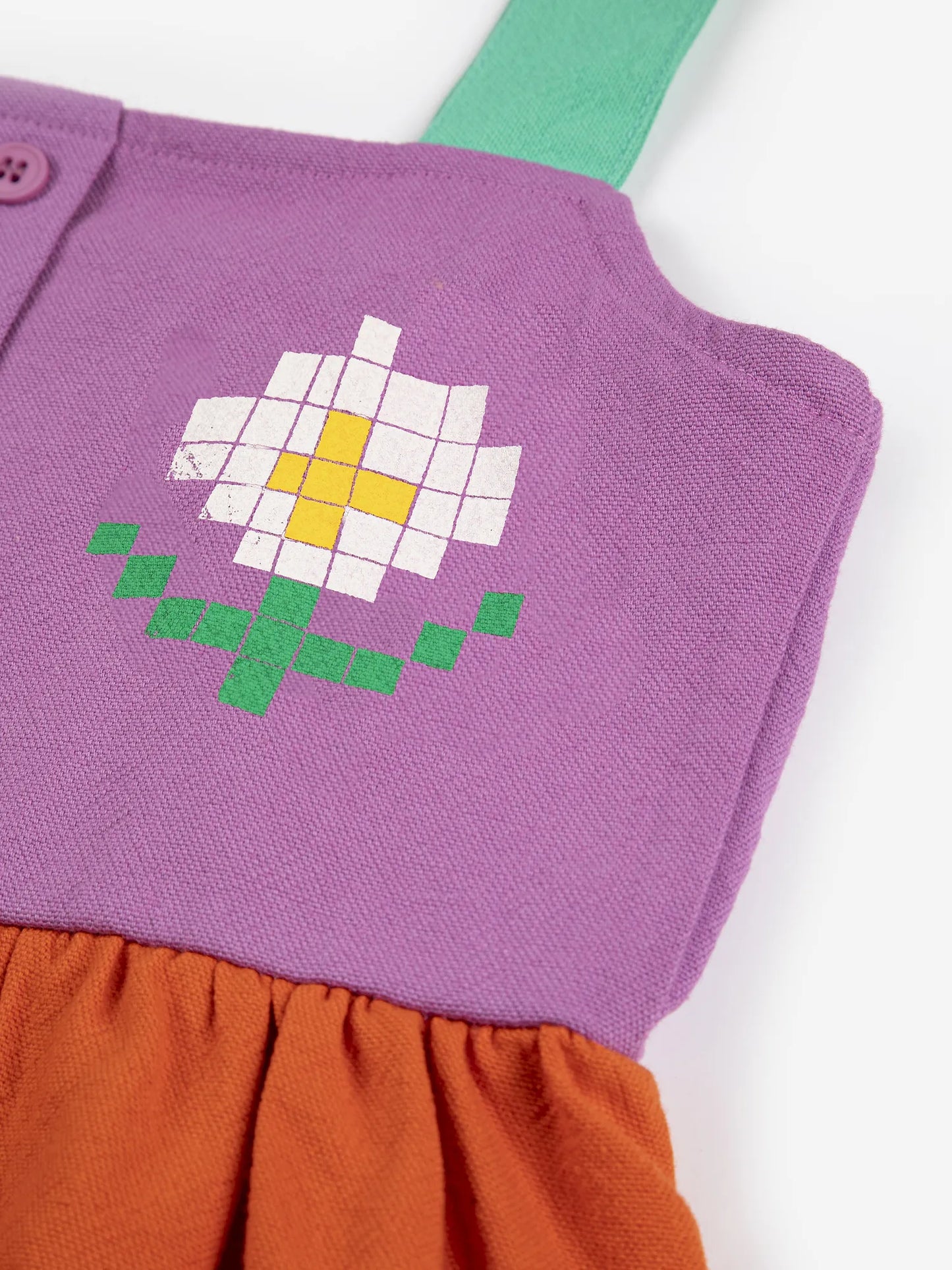Pixel Daisy color block woven dress