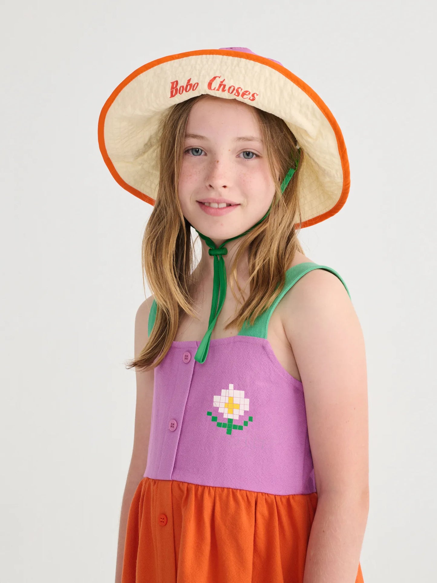 Pixel Daisy color block woven dress