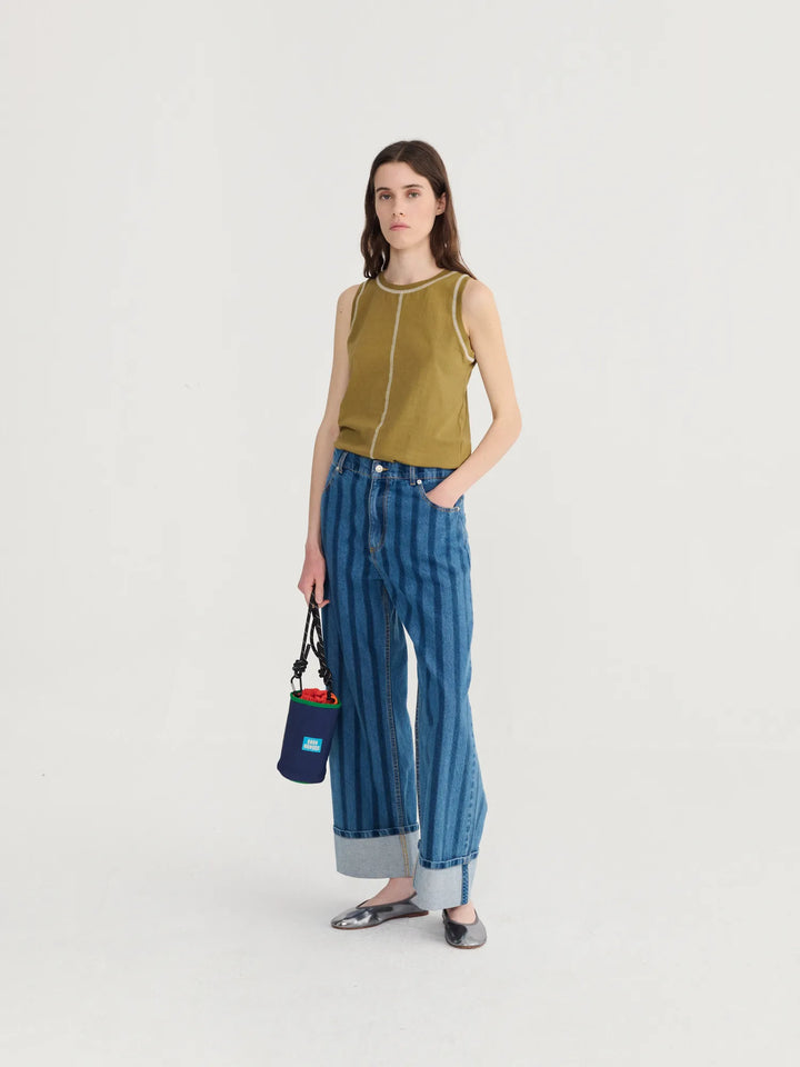 Slub cotton tank top