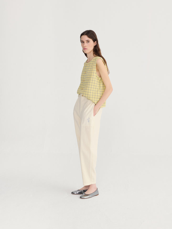 Ecru cocoon pants