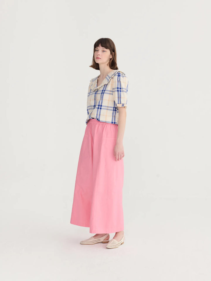 Fun tartan collar shirt