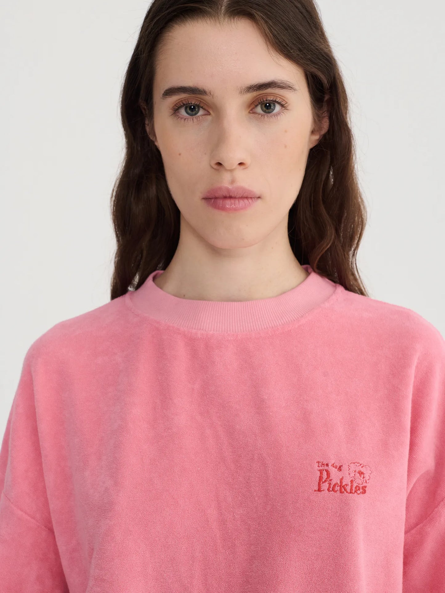 Sudadera bordada en tejido de rizo