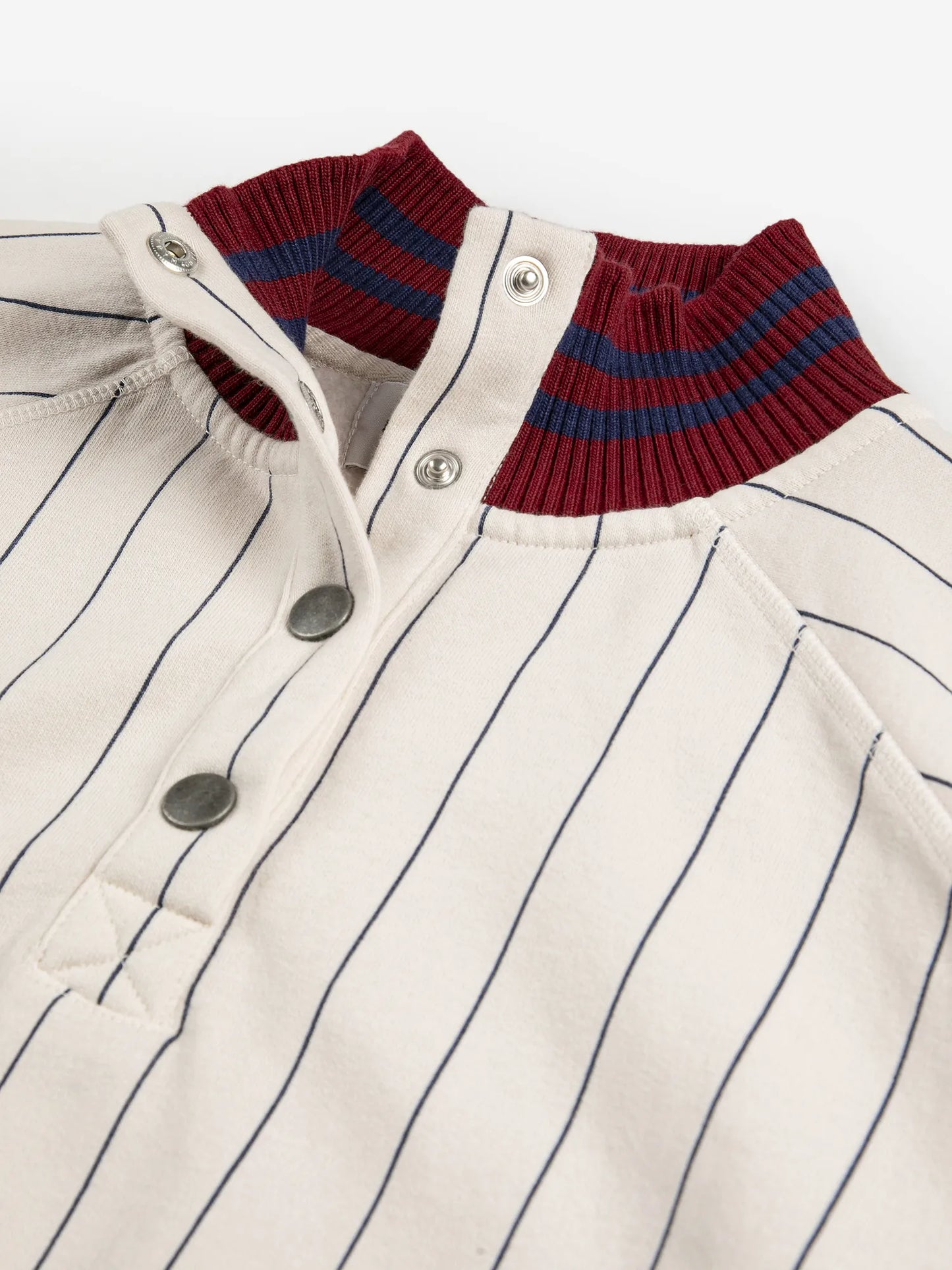 Striped high neck relaxed sweatshirt