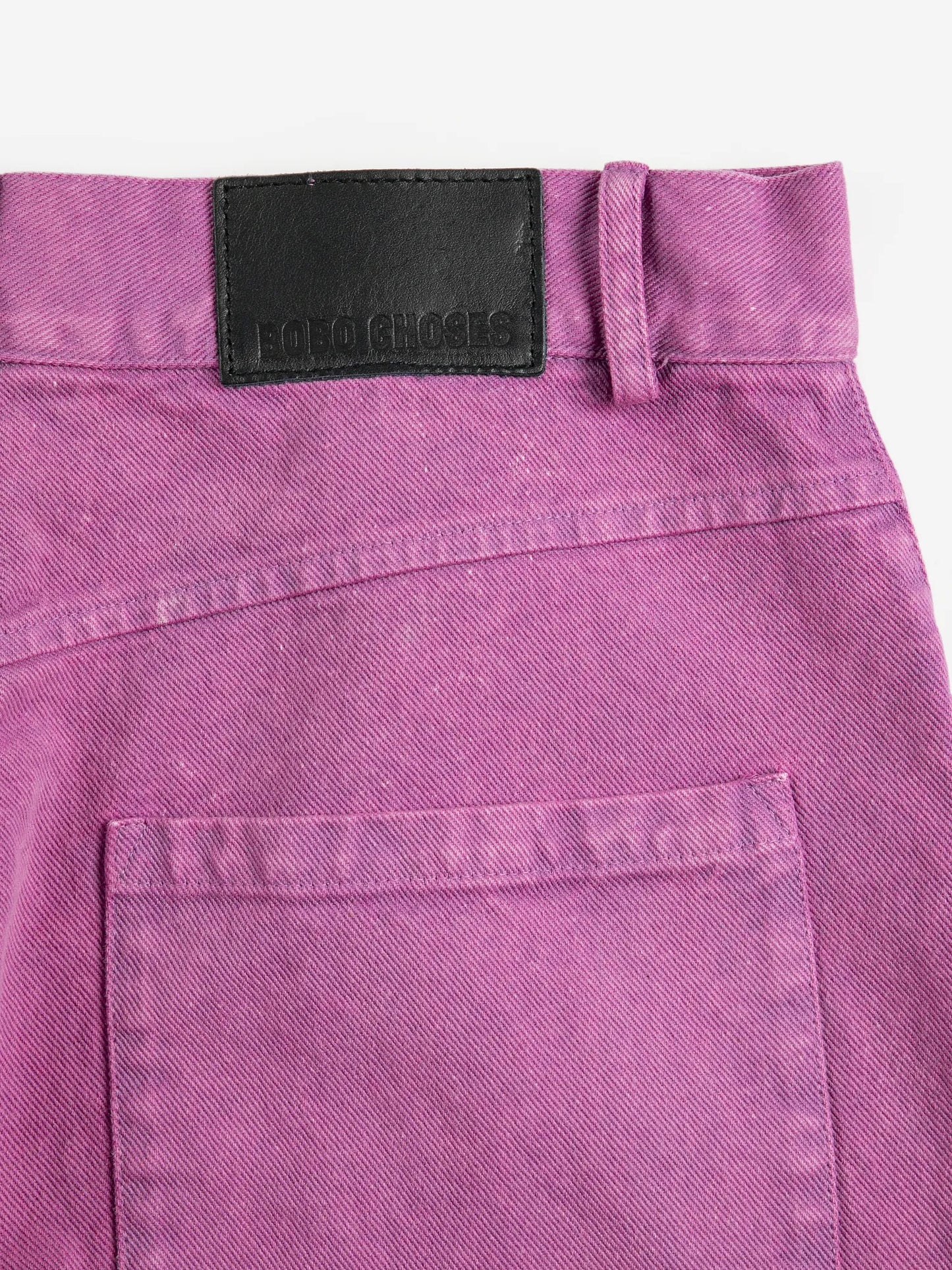 Washed twill boot cut pants