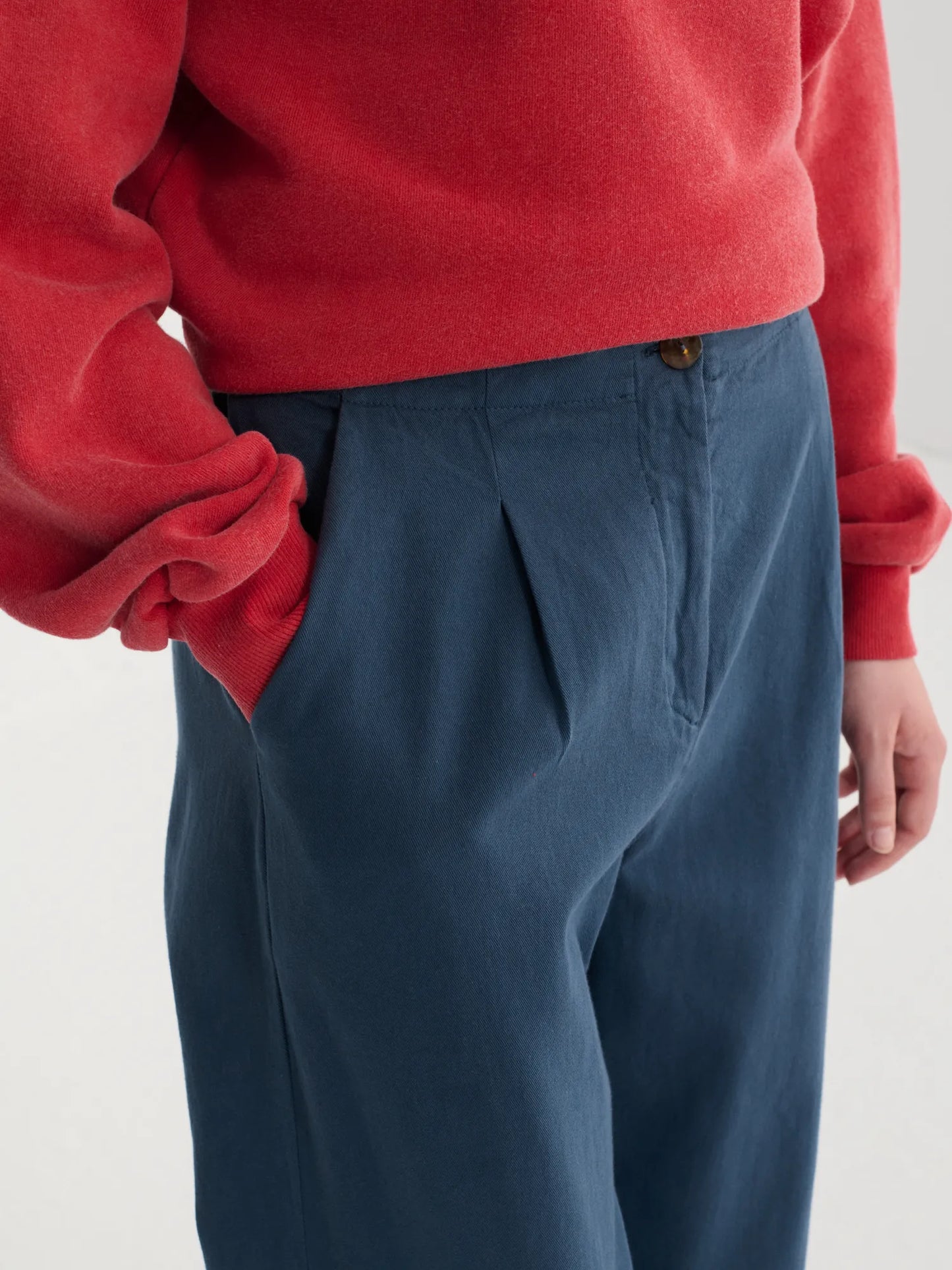 Pantalons tall recte de cama prisats