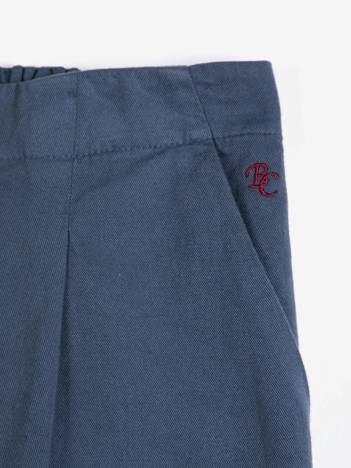 Pleated straight leg trousers