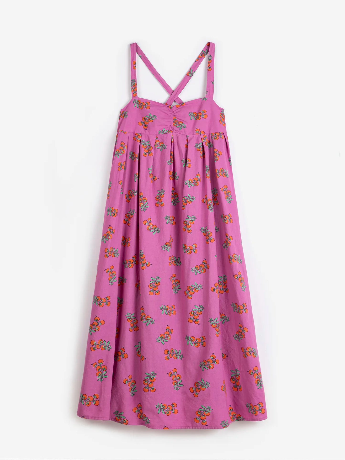 Juicy tomatoes pattern strap dress