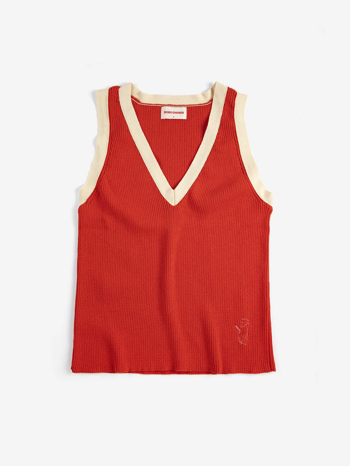 Openwork knitted top