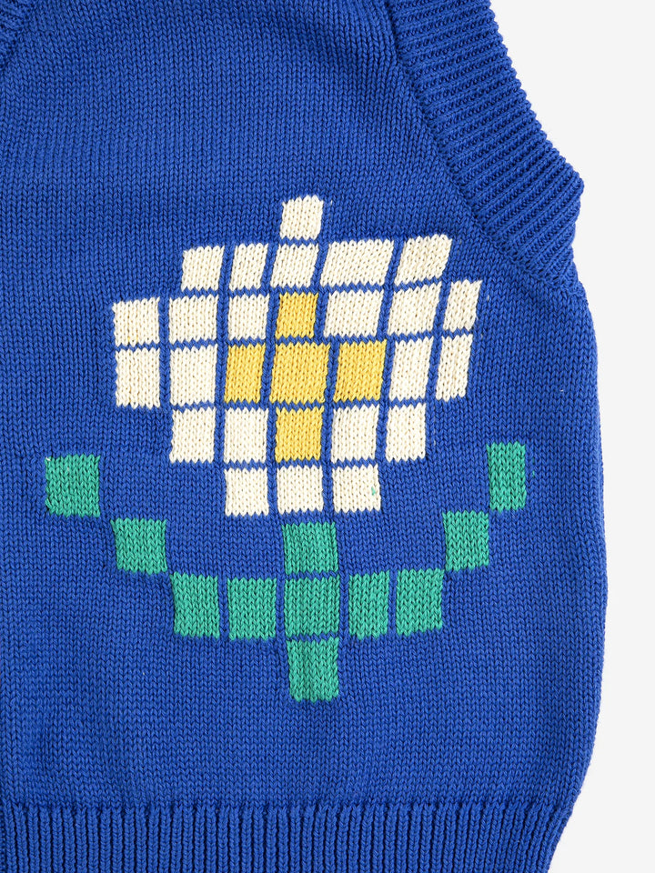 Baumwollweste Pixel Flowers