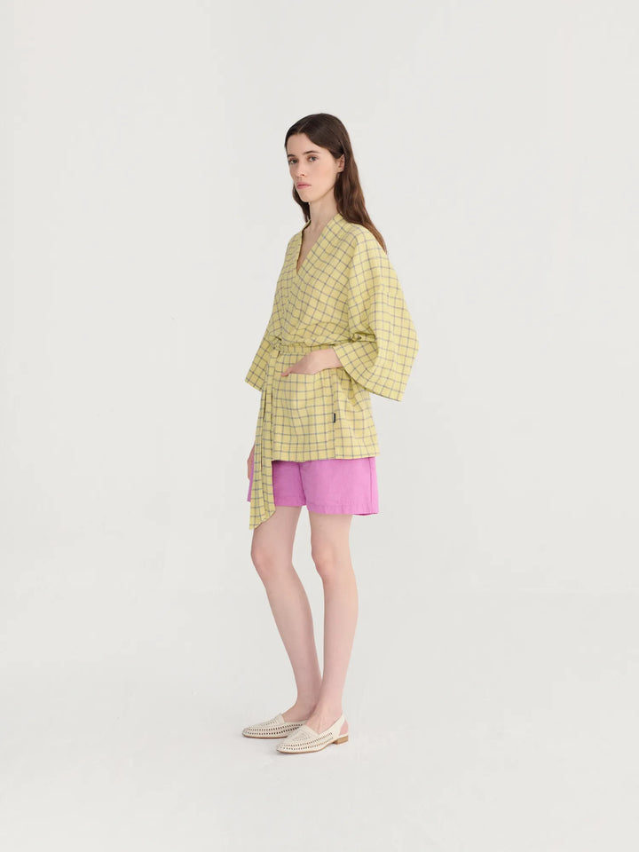 Spicy window bambula crep short kimono