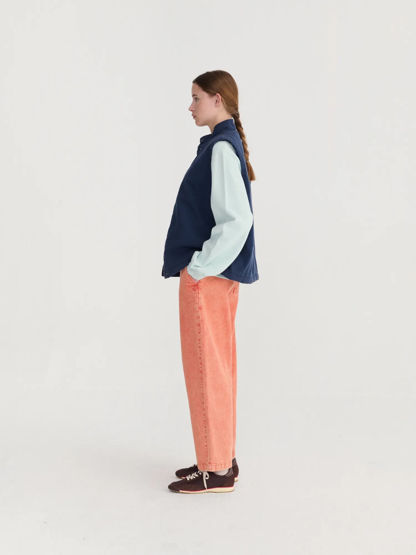 Washed cotton vest