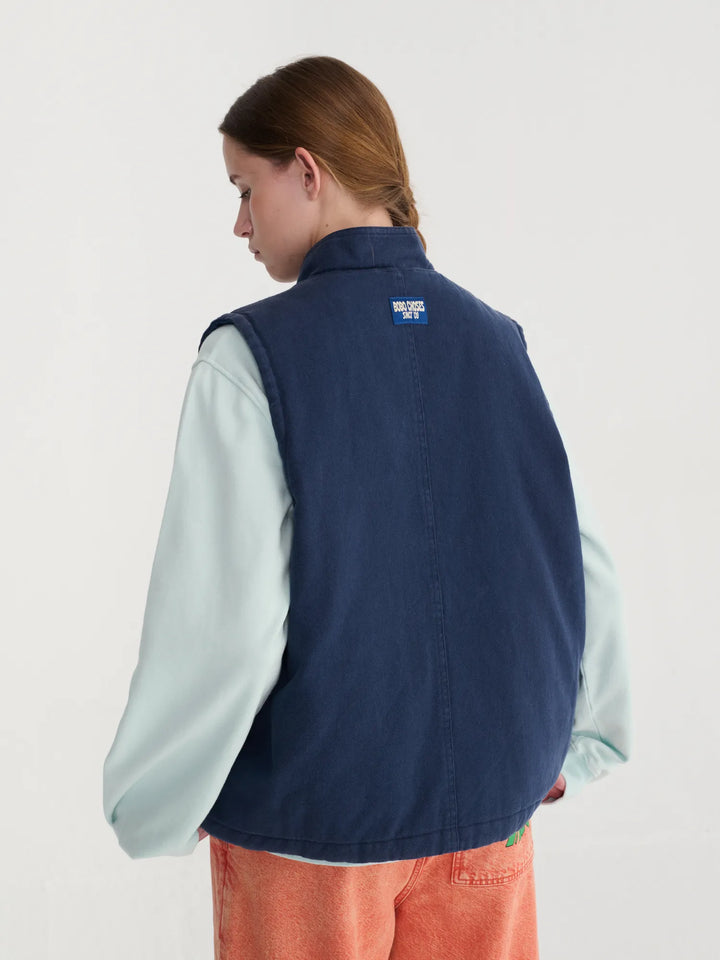 Washed cotton vest