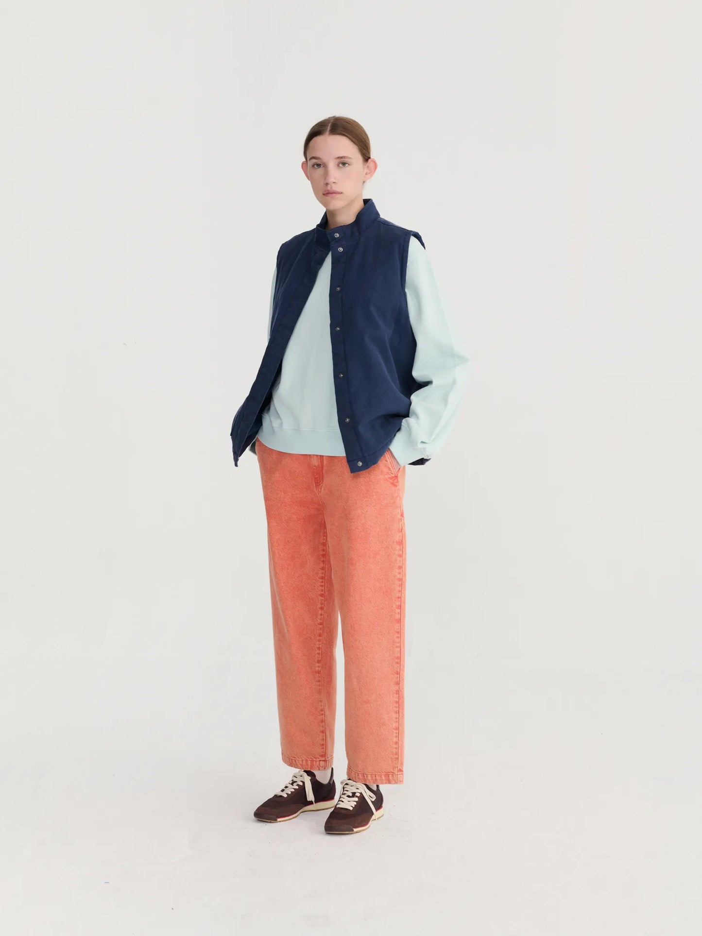 Washed cotton vest