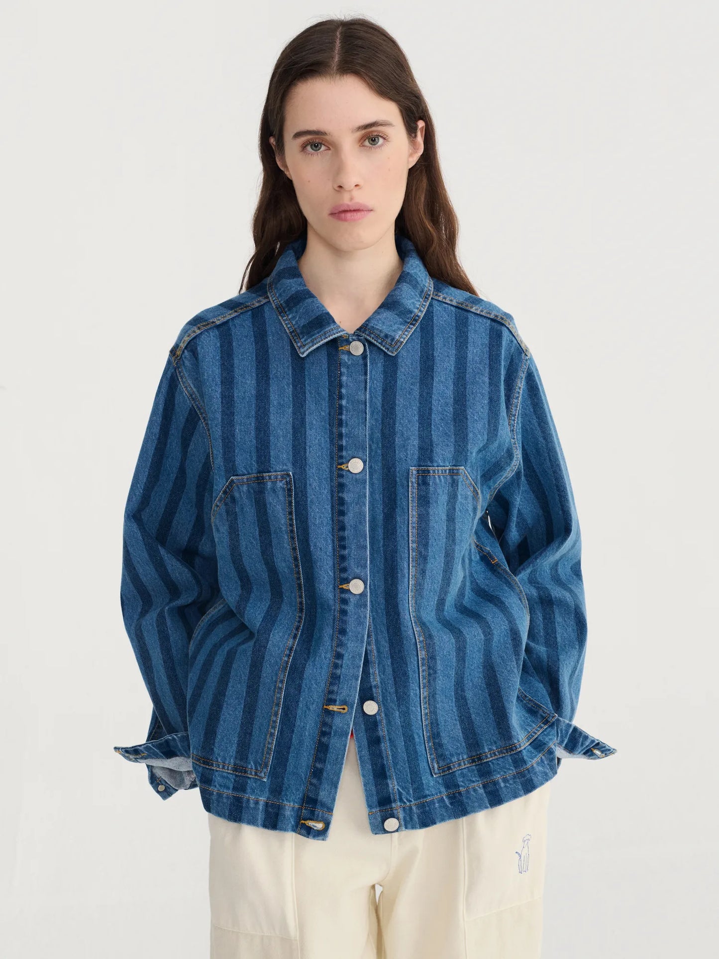 Chaqueta vaquera a rayas