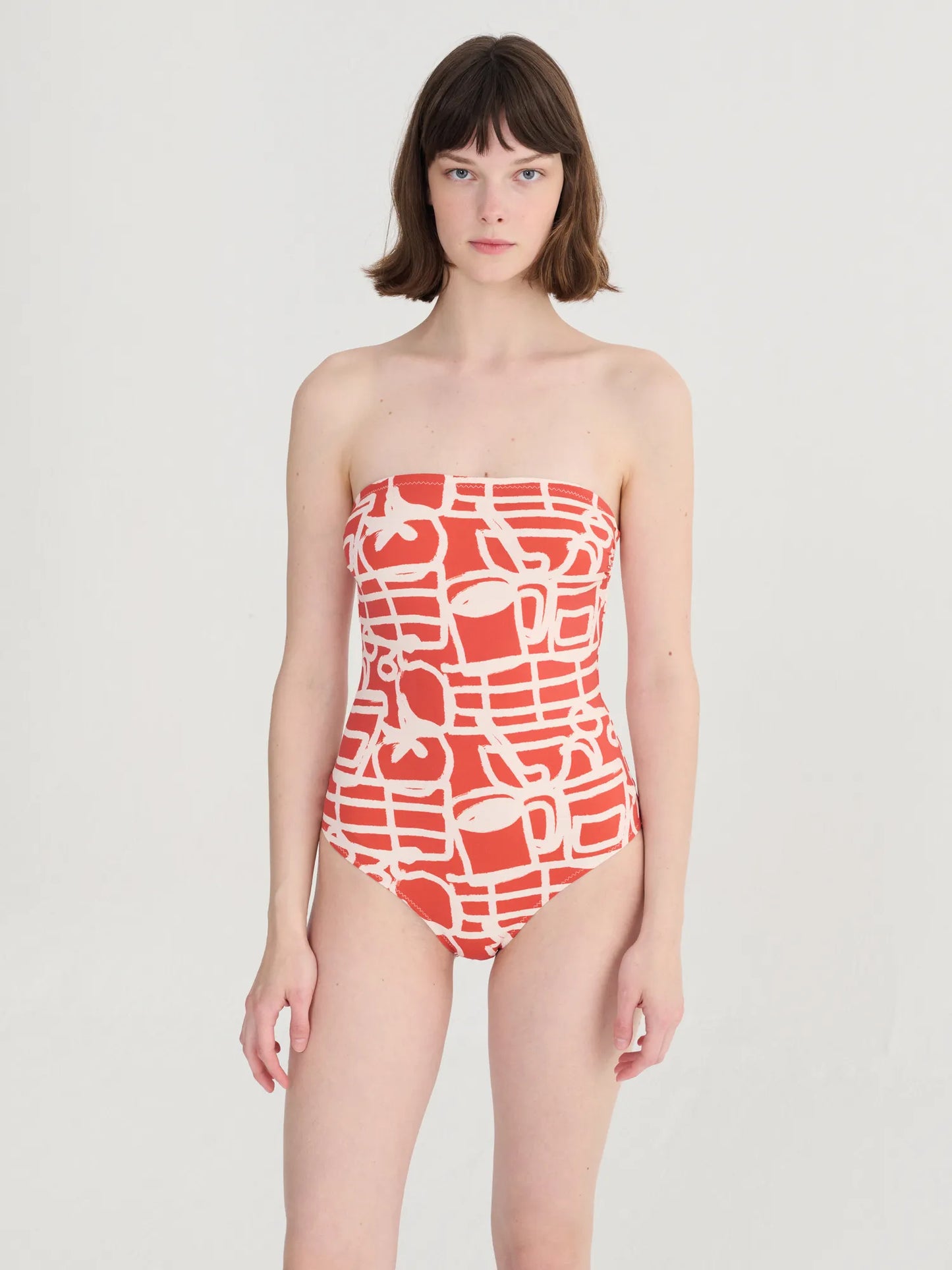Traje de baño de fibras recicladas con patrón estampado Cookery Festival