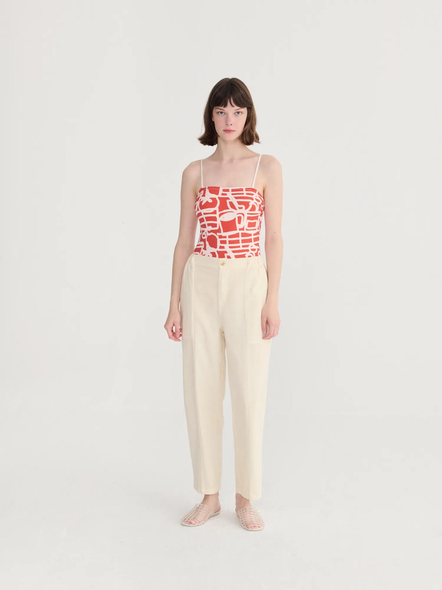 Traje de baño de fibras recicladas con patrón estampado Cookery Festival