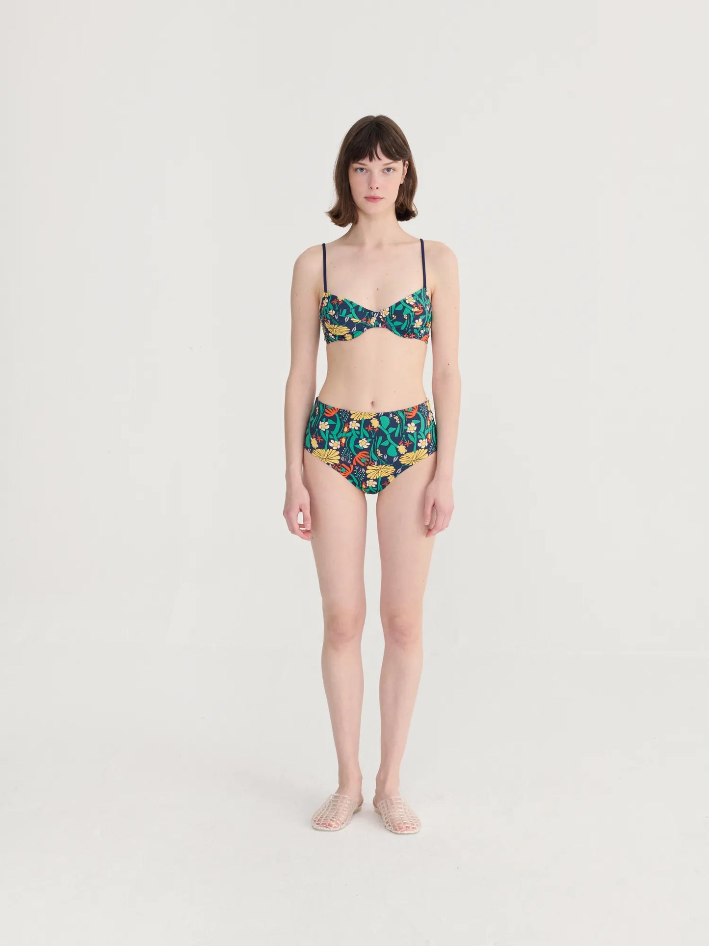 Color Herbalist bustier tie straps top
