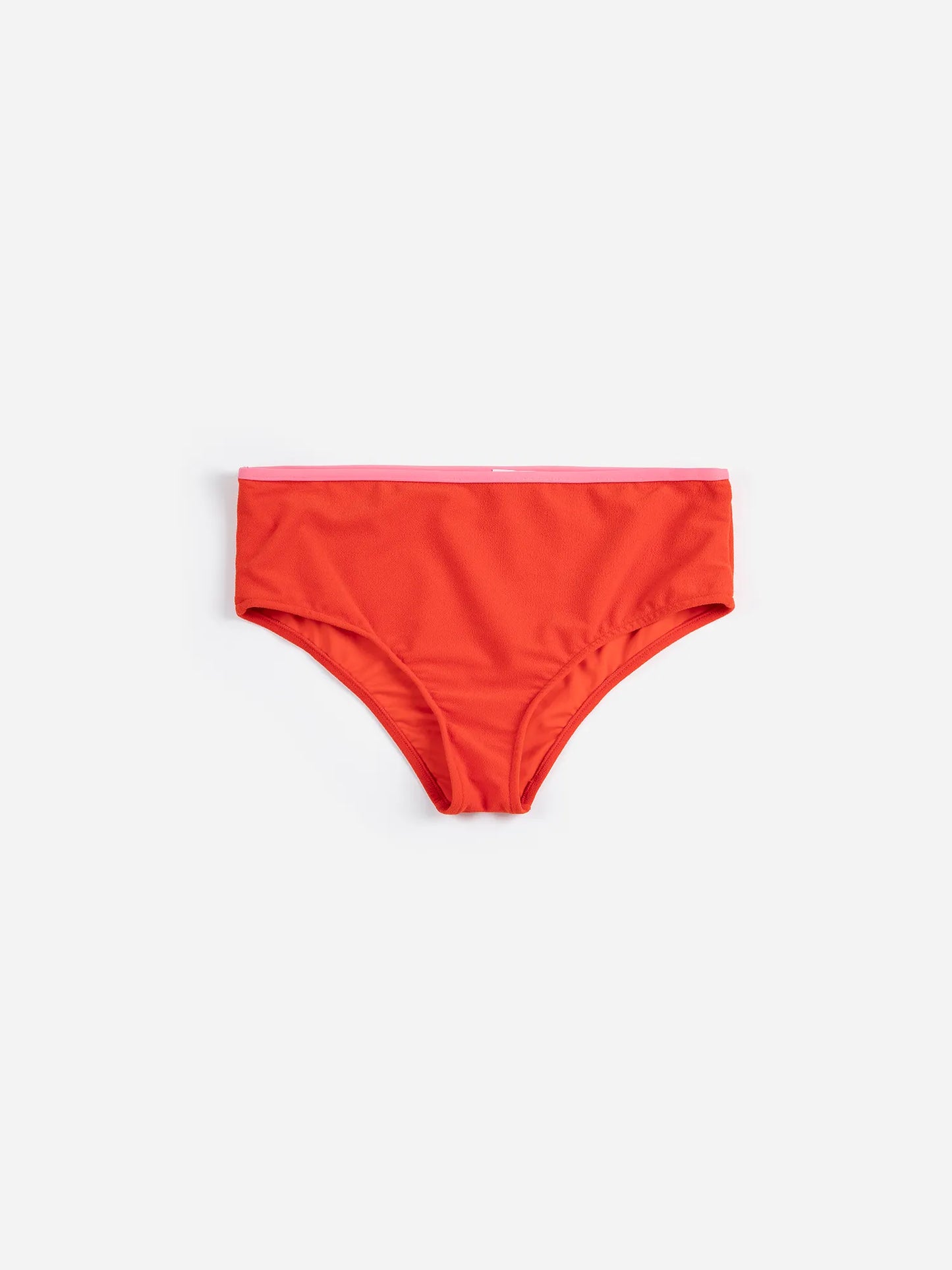 Bas de bikini taille haute en tissu éponge