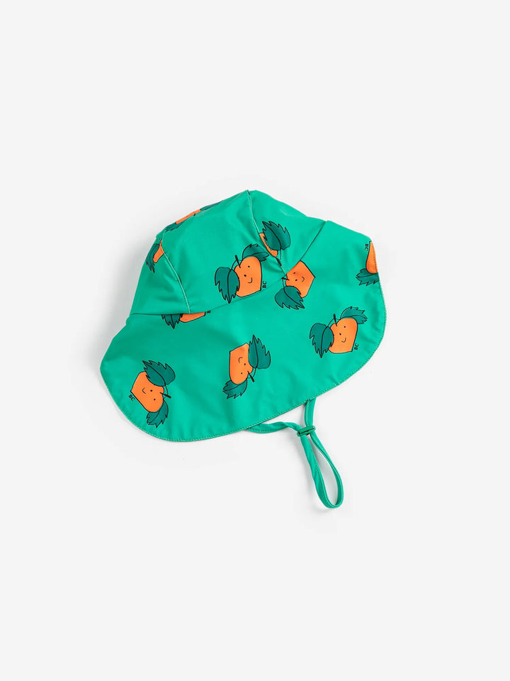 Tangerine 전체 무늬 수영 모자