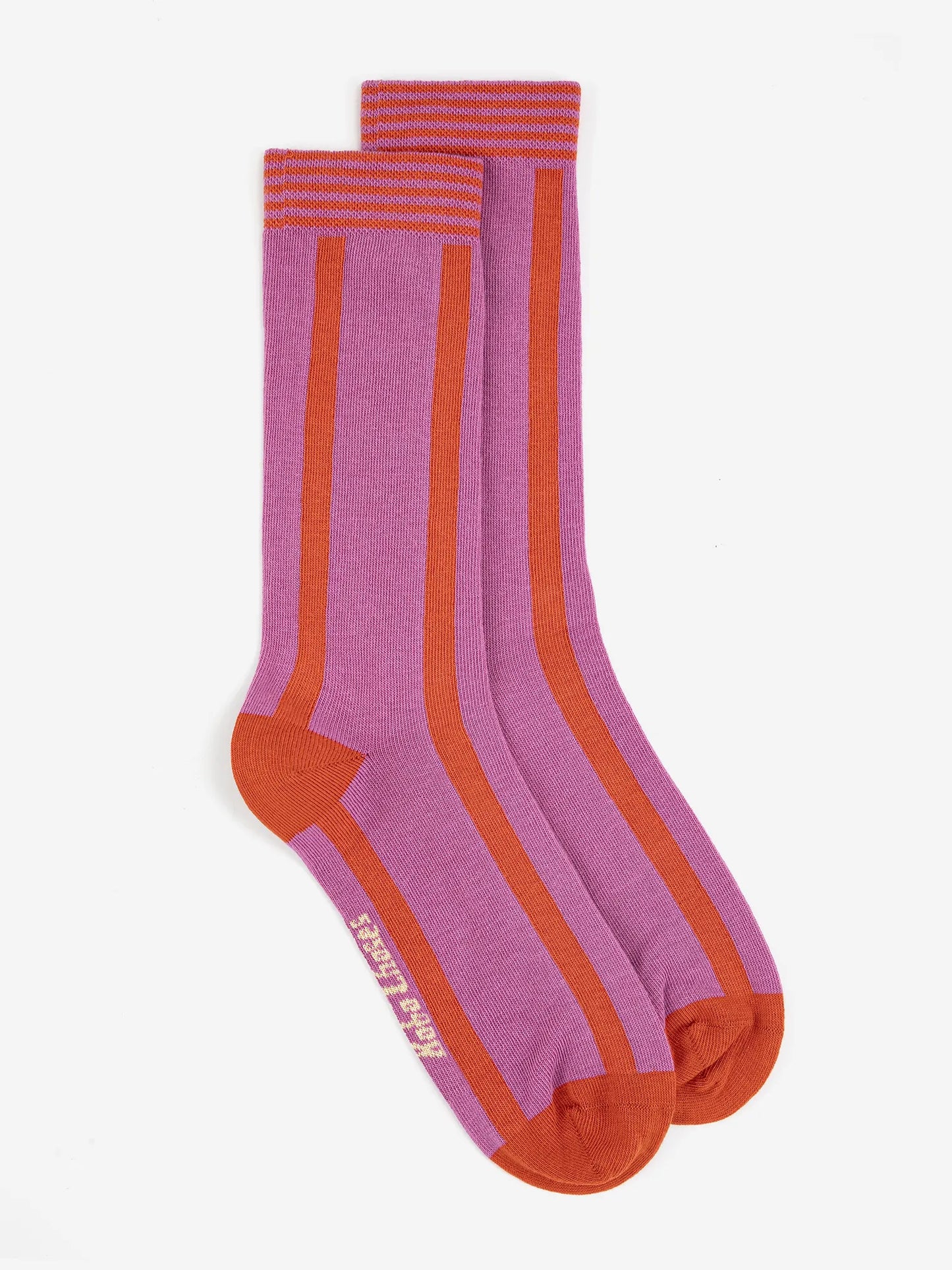 Calcetines largos de algodón rosa