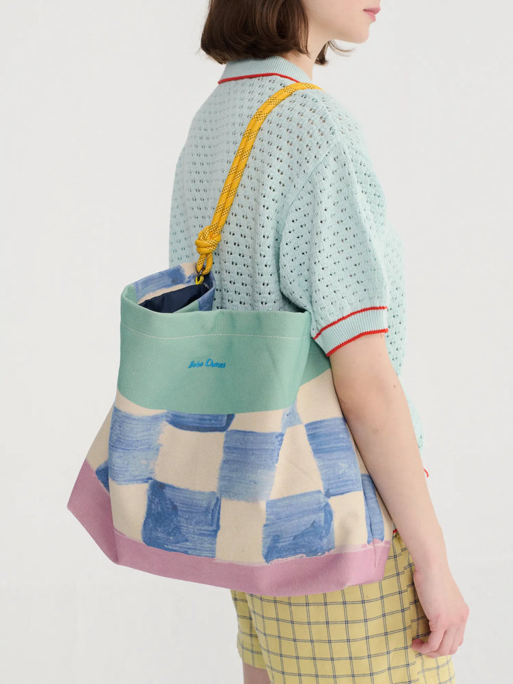 Bolso bandolera de lona Color Block