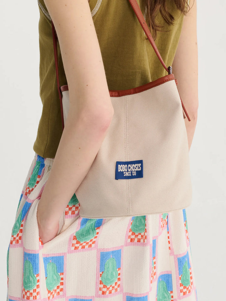Bolso de lona tipo cubo