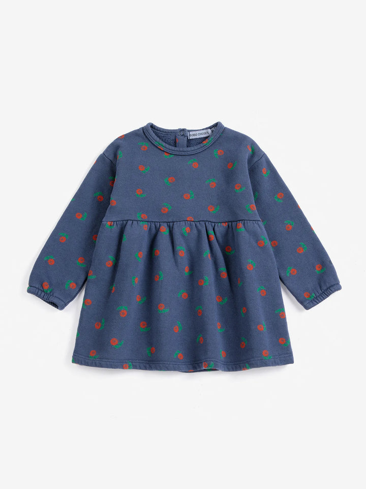 Stamp Bloom all over fleece dress