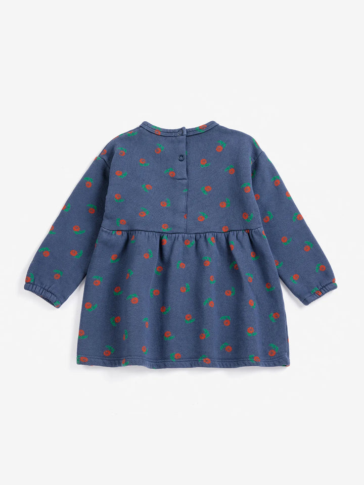 Stamp Bloom all over fleece dress