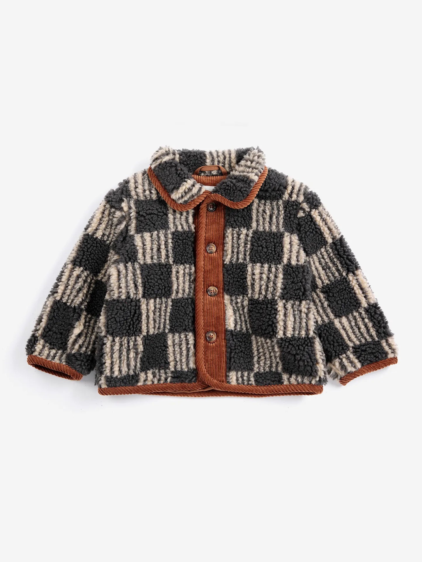 Almost Moiré all over sheepskin jacket