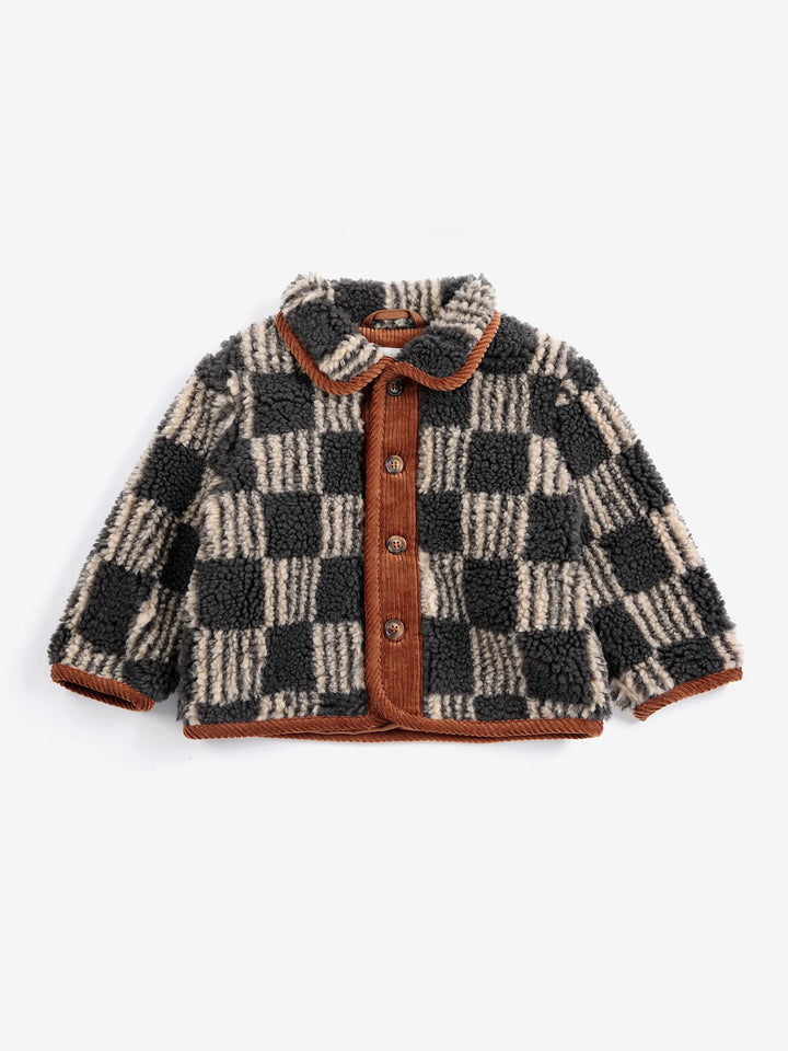 Almost Moiré all over sheepskin jacket