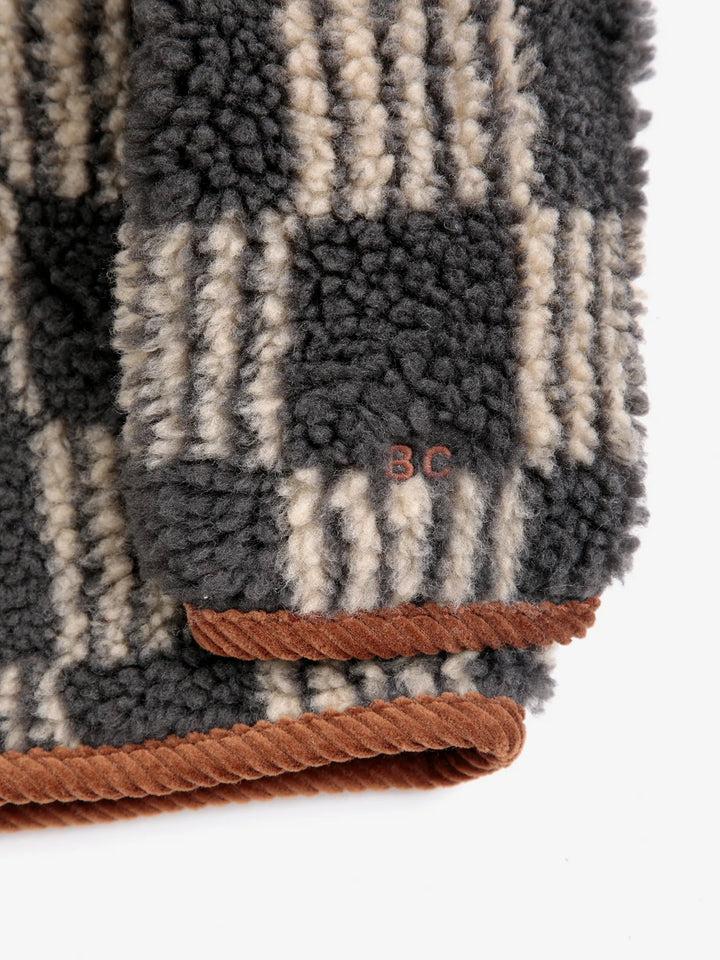 Almost Moiré all over sheepskin jacket