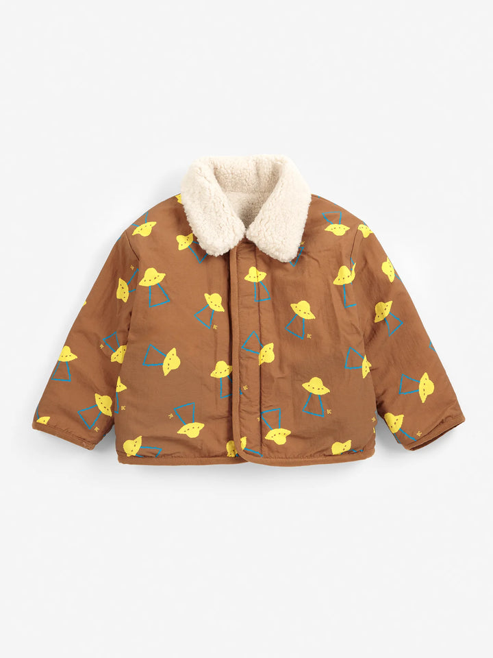 Pixel Abduction sheepskin reversible jacket