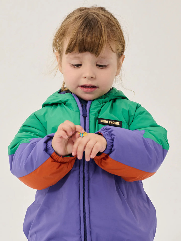 Stamp Bloom all over reversible anorak