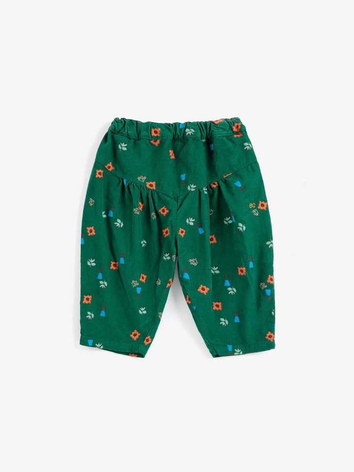 Blossom all over corduroy pants