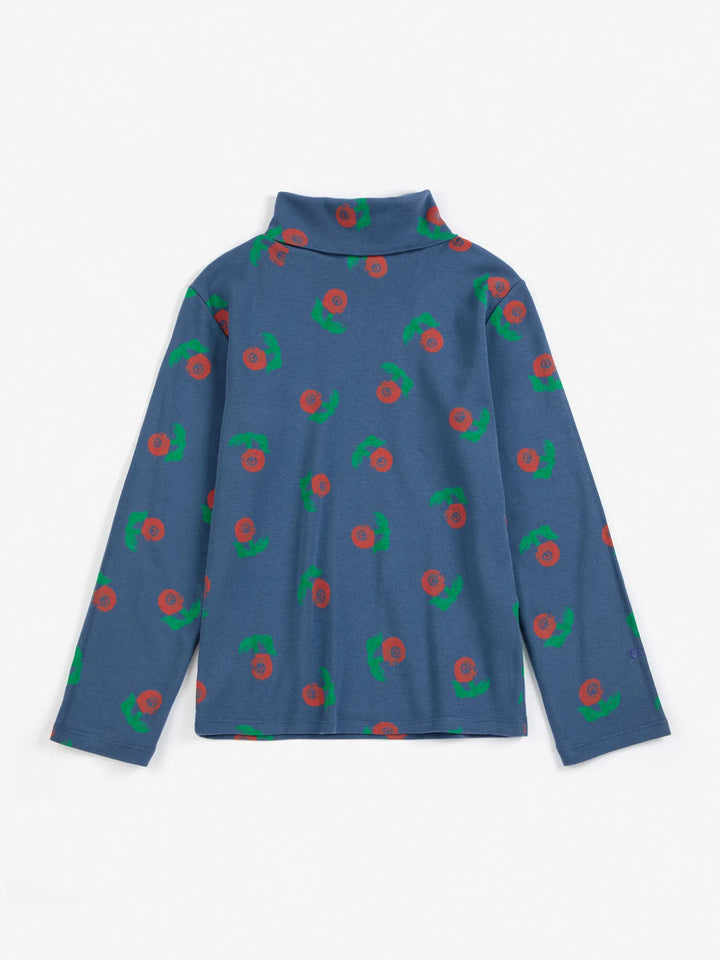 Stamp Bloom all over turtle neck T-shirt