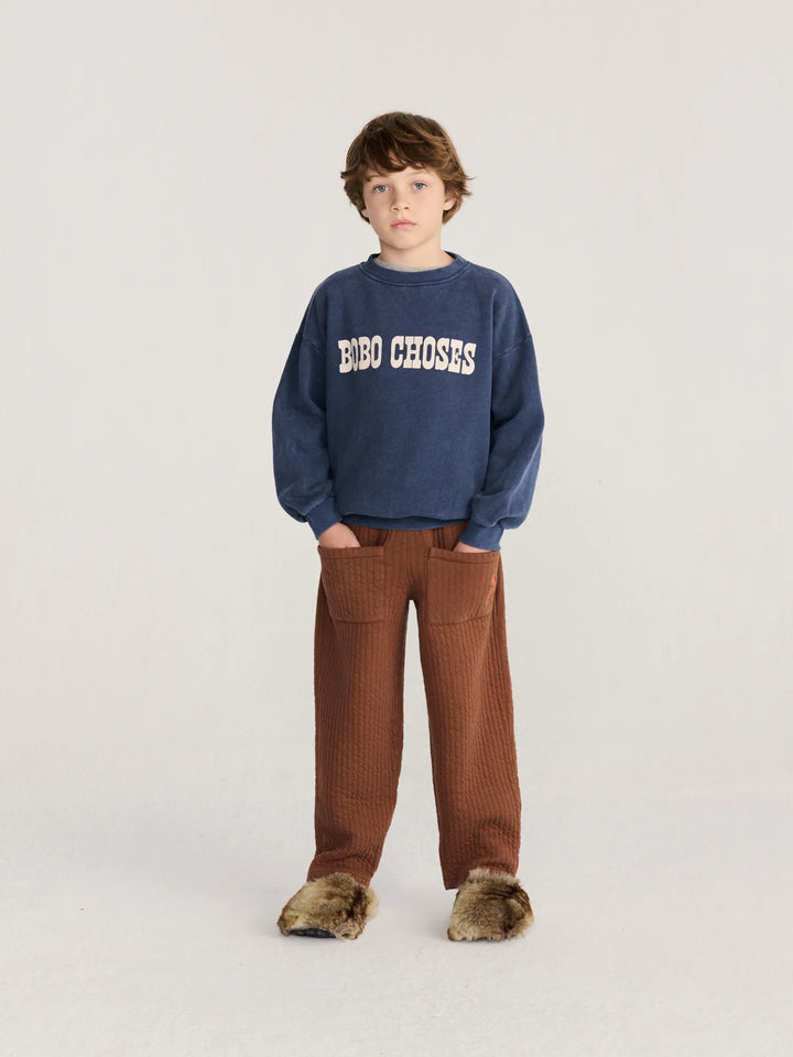 Quilted jogging pants