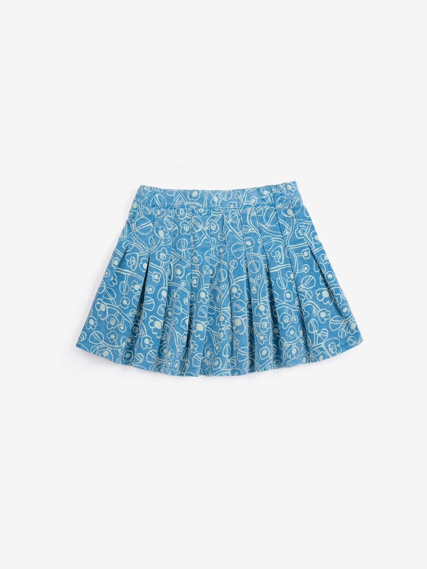 Sketchy Flowers 전체 무늬 코듀로이 스커트