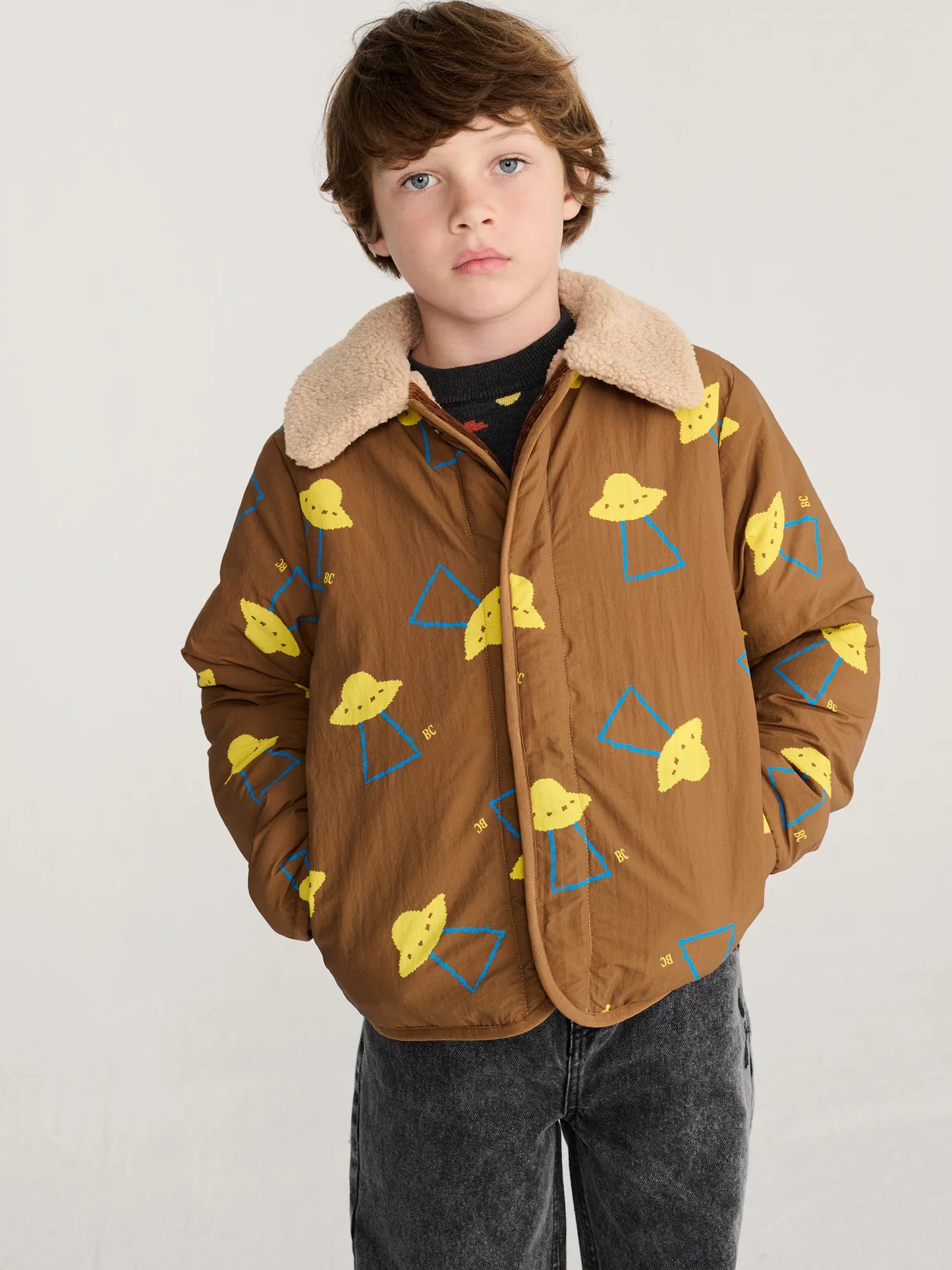 Pixel Abduction all over reversible jacket
