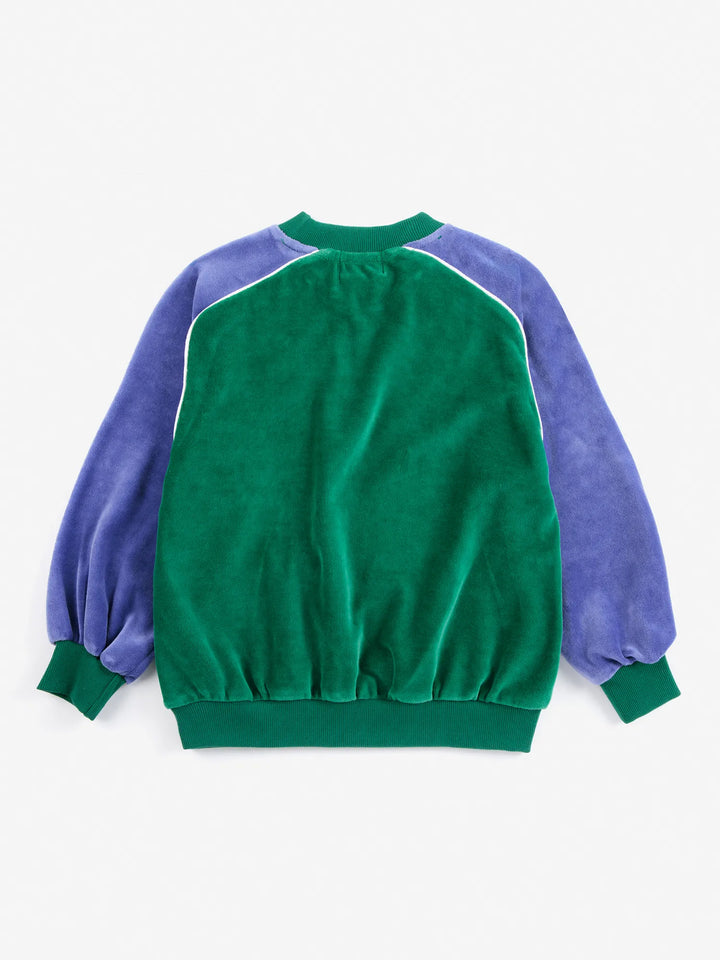 Color Block terry cloth sweatshirt
