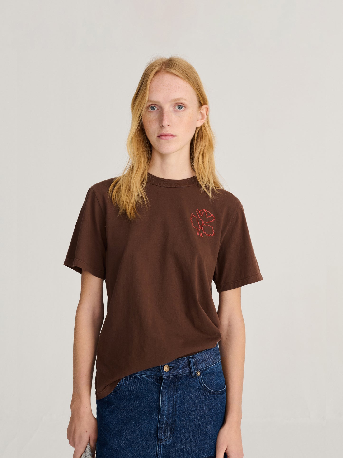 Red Vibrant Flower T-shirt