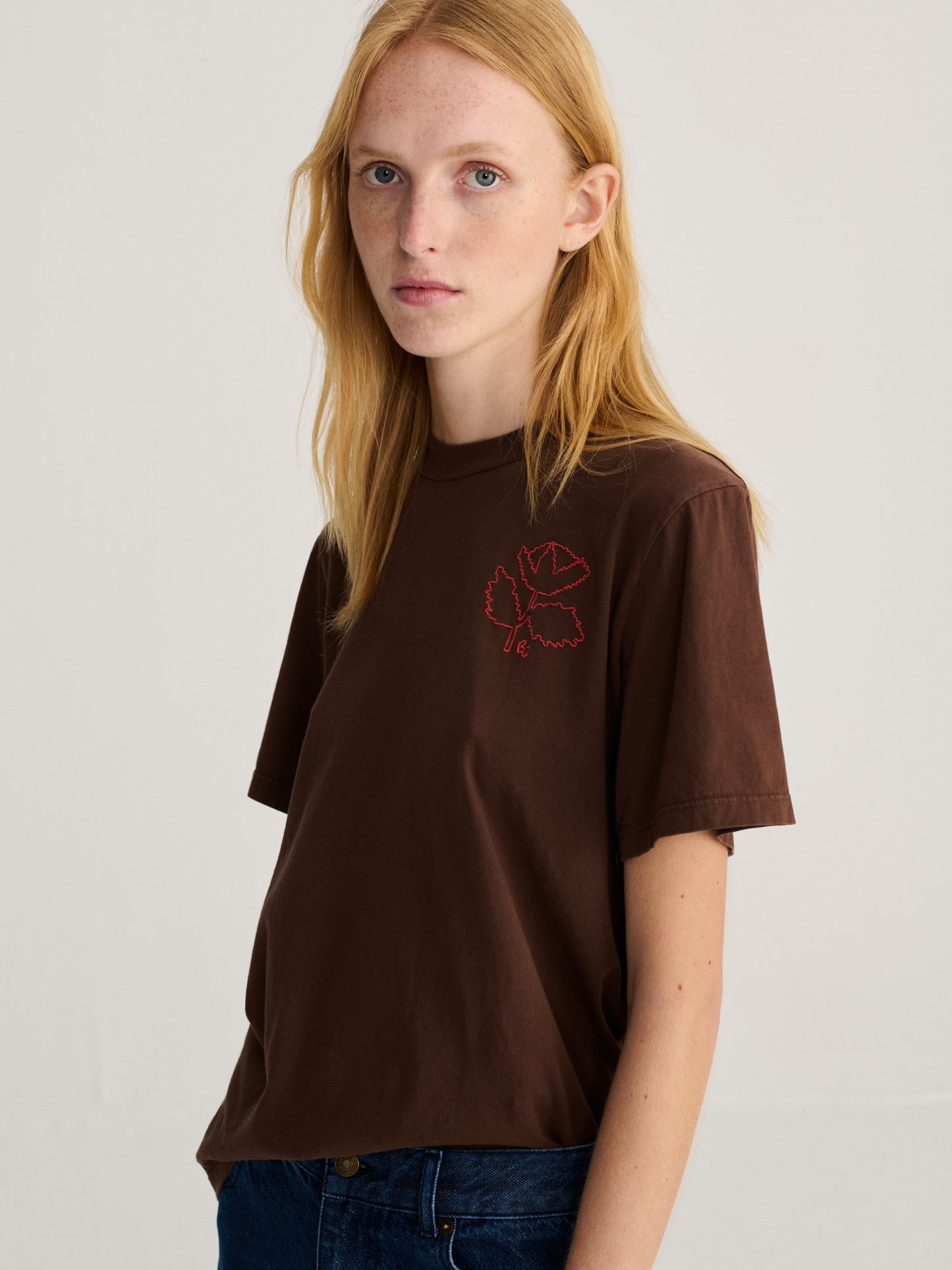Red Vibrant Flower T-shirt
