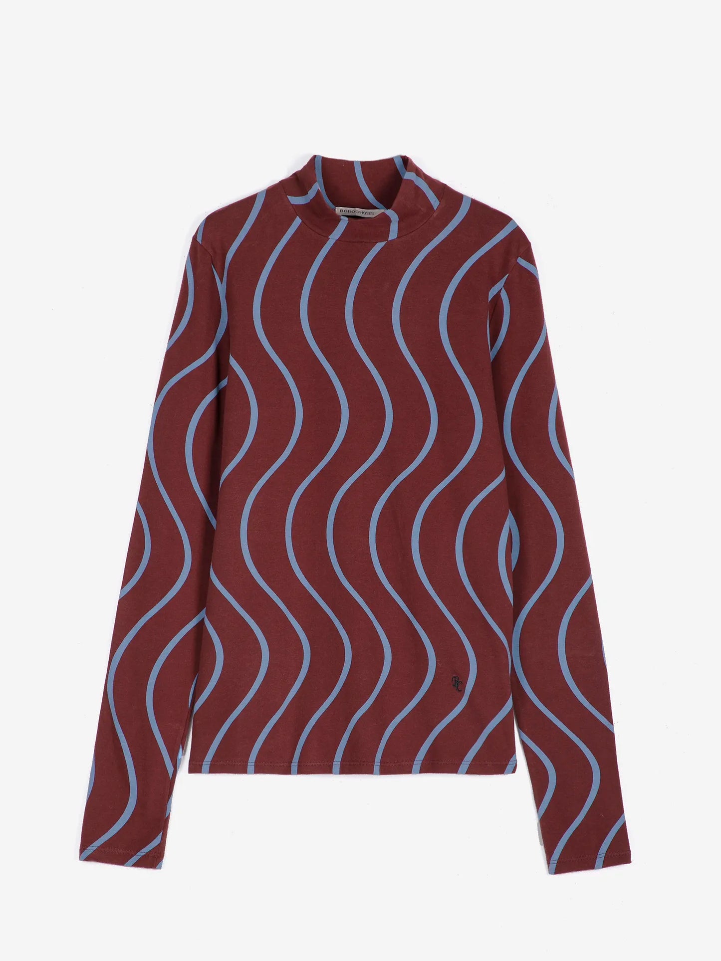 Top de coll alt estampat Psicodelic Stripes