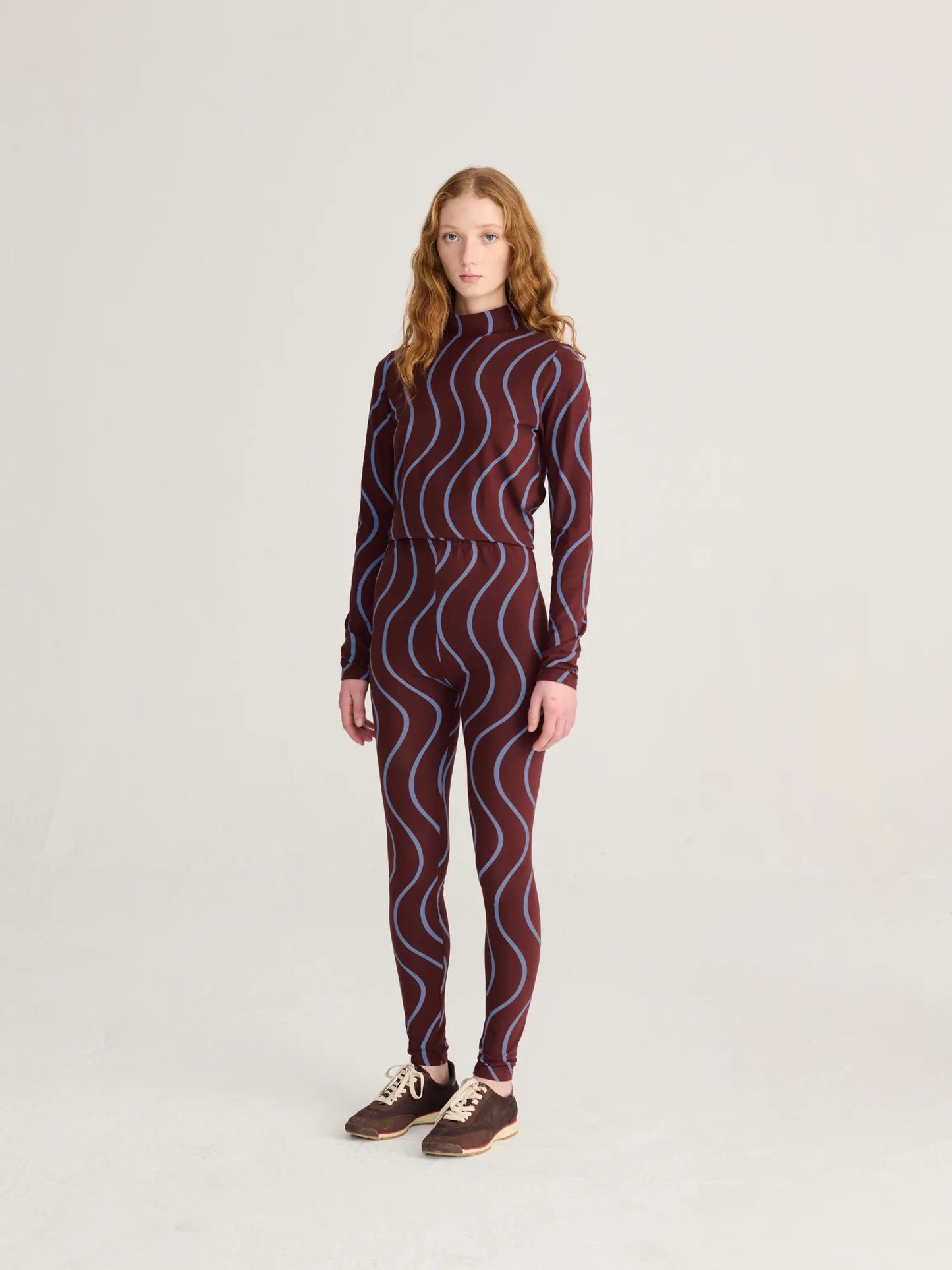 Top de coll alt estampat Psicodelic Stripes