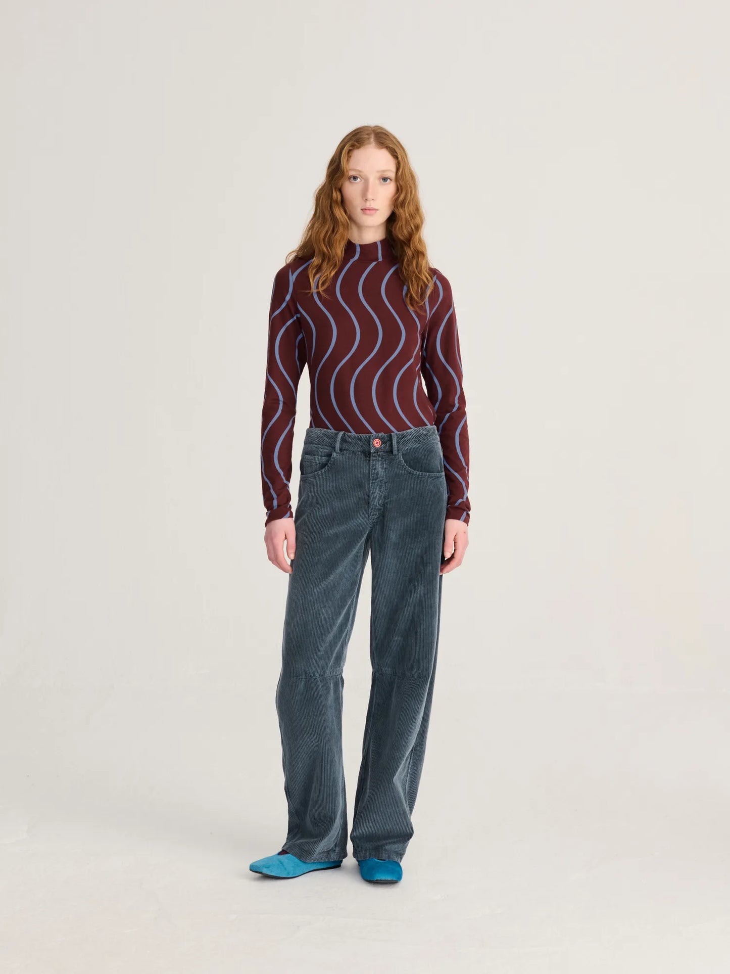Top de coll alt estampat Psicodelic Stripes